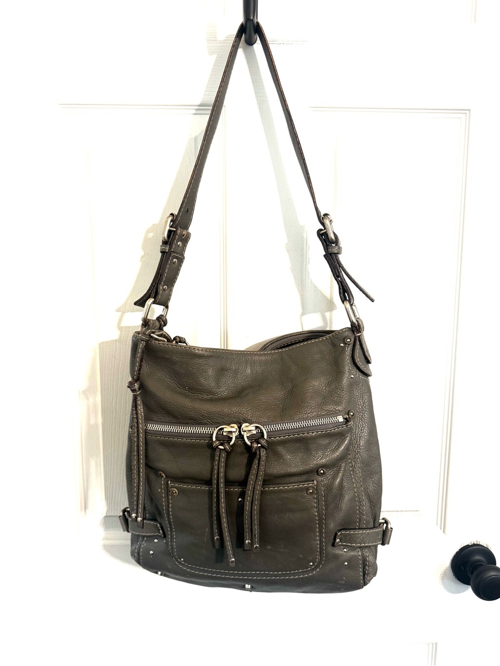 Vintage Y2K Chloé Paddington Gray Leather Hobo Shoulder Bag - Picture 4 of 15